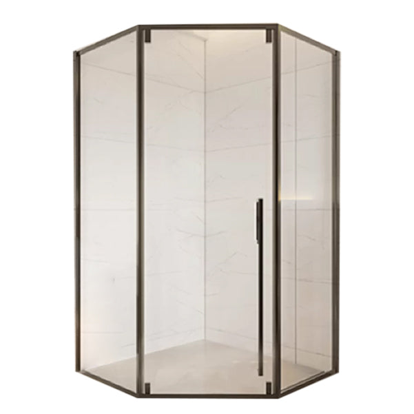 Neo-Angle Clear Tempered Shower Enclosure Framed Double Sliding Shower Kit Left Clearhalo 'Bathroom Remodel & Bathroom Fixtures' 'Home Improvement' 'home_improvement' 'home_improvement_shower_stalls_enclosures' 'Shower Stalls & Enclosures' 'shower_stalls_enclosures' 'Showers & Bathtubs' 7161308