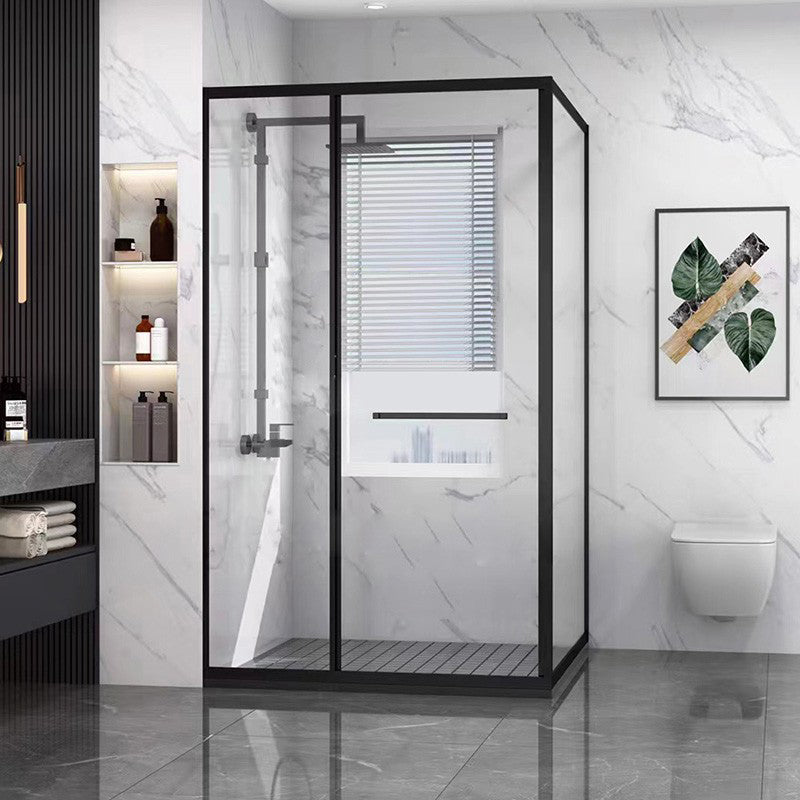 Framed Rectangle Shower Stall Clear Easy Clean Glass Shower Enclosure Clearhalo 'Bathroom Remodel & Bathroom Fixtures' 'Home Improvement' 'home_improvement' 'home_improvement_shower_stalls_enclosures' 'Shower Stalls & Enclosures' 'shower_stalls_enclosures' 'Showers & Bathtubs' 7161328