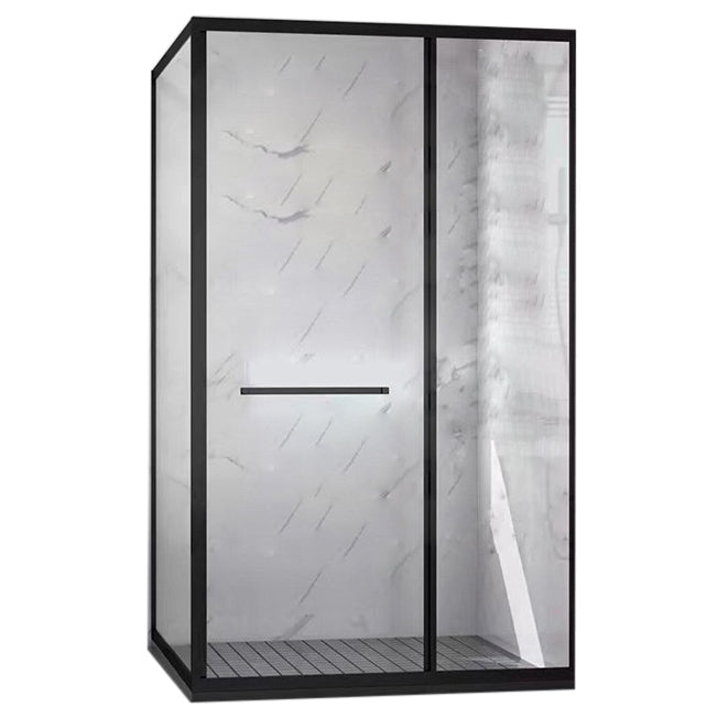Framed Rectangle Shower Stall Clear Easy Clean Glass Shower Enclosure Right Clearhalo 'Bathroom Remodel & Bathroom Fixtures' 'Home Improvement' 'home_improvement' 'home_improvement_shower_stalls_enclosures' 'Shower Stalls & Enclosures' 'shower_stalls_enclosures' 'Showers & Bathtubs' 7161329