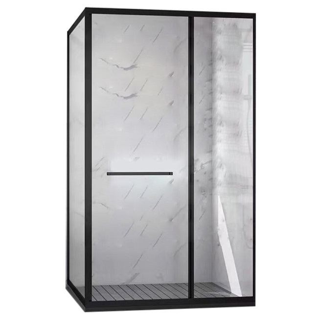 Framed Rectangle Shower Stall Clear Easy Clean Glass Shower Enclosure Right Clearhalo 'Bathroom Remodel & Bathroom Fixtures' 'Home Improvement' 'home_improvement' 'home_improvement_shower_stalls_enclosures' 'Shower Stalls & Enclosures' 'shower_stalls_enclosures' 'Showers & Bathtubs' 7161329