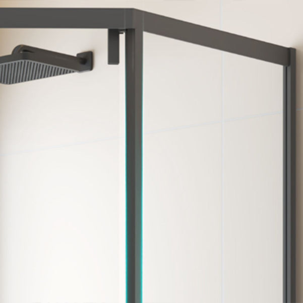Neo-Angle Transparent Tempered Shower Enclosure Stainless Steel Frame Shower Stall Clearhalo 'Bathroom Remodel & Bathroom Fixtures' 'Home Improvement' 'home_improvement' 'home_improvement_shower_stalls_enclosures' 'Shower Stalls & Enclosures' 'shower_stalls_enclosures' 'Showers & Bathtubs' 7161346