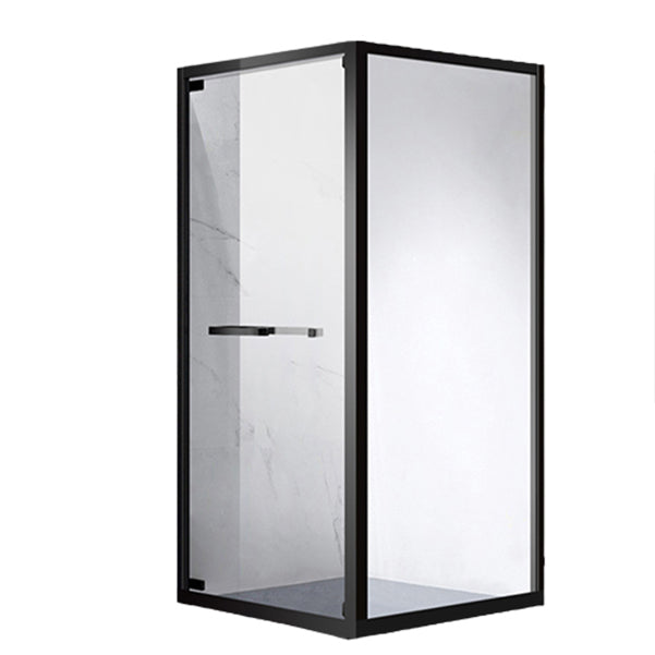 Rectangle Shower Enclosure Matt Black Tempered Glass Shower Enclosure Left Clearhalo 'Bathroom Remodel & Bathroom Fixtures' 'Home Improvement' 'home_improvement' 'home_improvement_shower_stalls_enclosures' 'Shower Stalls & Enclosures' 'shower_stalls_enclosures' 'Showers & Bathtubs' 7161400