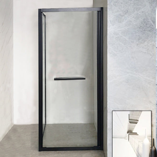 Rectangle Shower Enclosure Matt Black Tempered Glass Shower Enclosure Clearhalo 'Bathroom Remodel & Bathroom Fixtures' 'Home Improvement' 'home_improvement' 'home_improvement_shower_stalls_enclosures' 'Shower Stalls & Enclosures' 'shower_stalls_enclosures' 'Showers & Bathtubs' 7161402