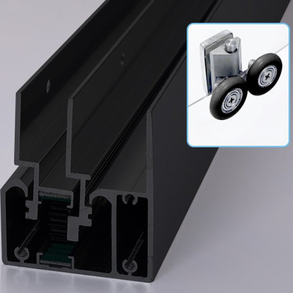 Double Sliding Shower Enclosure Framed Clear Tempered Glass Shower Enclosure Clearhalo 'Bathroom Remodel & Bathroom Fixtures' 'Home Improvement' 'home_improvement' 'home_improvement_shower_stalls_enclosures' 'Shower Stalls & Enclosures' 'shower_stalls_enclosures' 'Showers & Bathtubs' 7161423