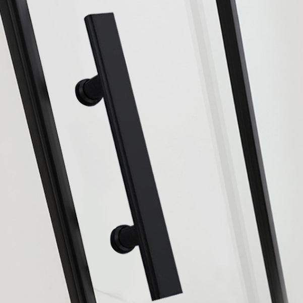 Double Sliding Shower Enclosure Framed Clear Tempered Glass Shower Enclosure Clearhalo 'Bathroom Remodel & Bathroom Fixtures' 'Home Improvement' 'home_improvement' 'home_improvement_shower_stalls_enclosures' 'Shower Stalls & Enclosures' 'shower_stalls_enclosures' 'Showers & Bathtubs' 7161424