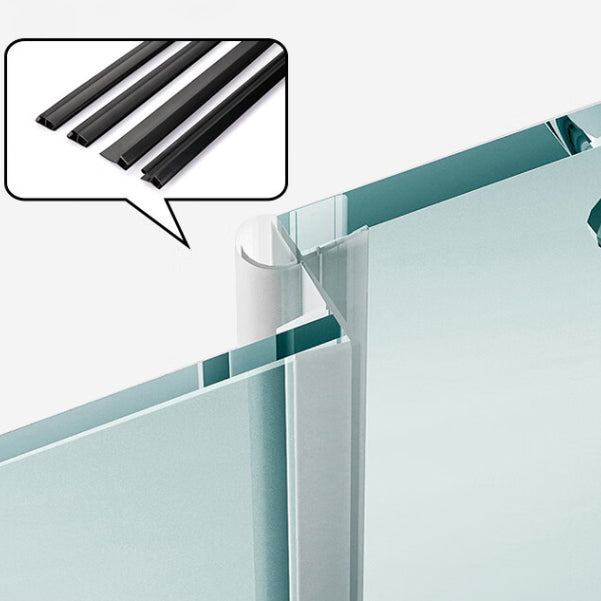 Double Sliding Shower Enclosure Framed Clear Tempered Glass Shower Enclosure Clearhalo 'Bathroom Remodel & Bathroom Fixtures' 'Home Improvement' 'home_improvement' 'home_improvement_shower_stalls_enclosures' 'Shower Stalls & Enclosures' 'shower_stalls_enclosures' 'Showers & Bathtubs' 7161426