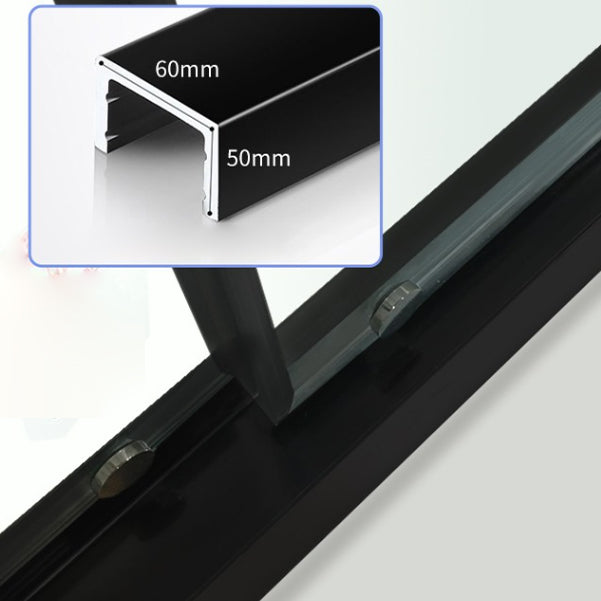 Double Sliding Shower Enclosure Framed Clear Tempered Glass Shower Enclosure Clearhalo 'Bathroom Remodel & Bathroom Fixtures' 'Home Improvement' 'home_improvement' 'home_improvement_shower_stalls_enclosures' 'Shower Stalls & Enclosures' 'shower_stalls_enclosures' 'Showers & Bathtubs' 7161427