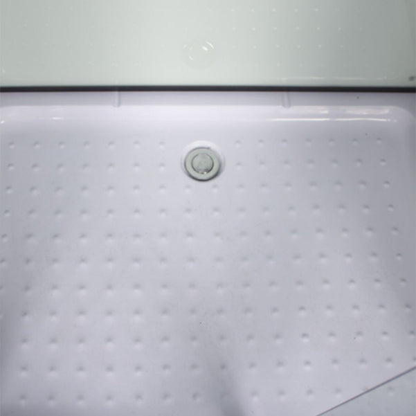 Tempered Glass Shower Stall Home Shower Stall with Towel Bar and Rain Shower Clearhalo 'Bathroom Remodel & Bathroom Fixtures' 'Home Improvement' 'home_improvement' 'home_improvement_shower_stalls_enclosures' 'Shower Stalls & Enclosures' 'shower_stalls_enclosures' 'Showers & Bathtubs' 7161452