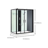 Tempered Glass Shower Stall Home Shower Stall with Towel Bar and Rain Shower Clearhalo 'Bathroom Remodel & Bathroom Fixtures' 'Home Improvement' 'home_improvement' 'home_improvement_shower_stalls_enclosures' 'Shower Stalls & Enclosures' 'shower_stalls_enclosures' 'Showers & Bathtubs' 7161463