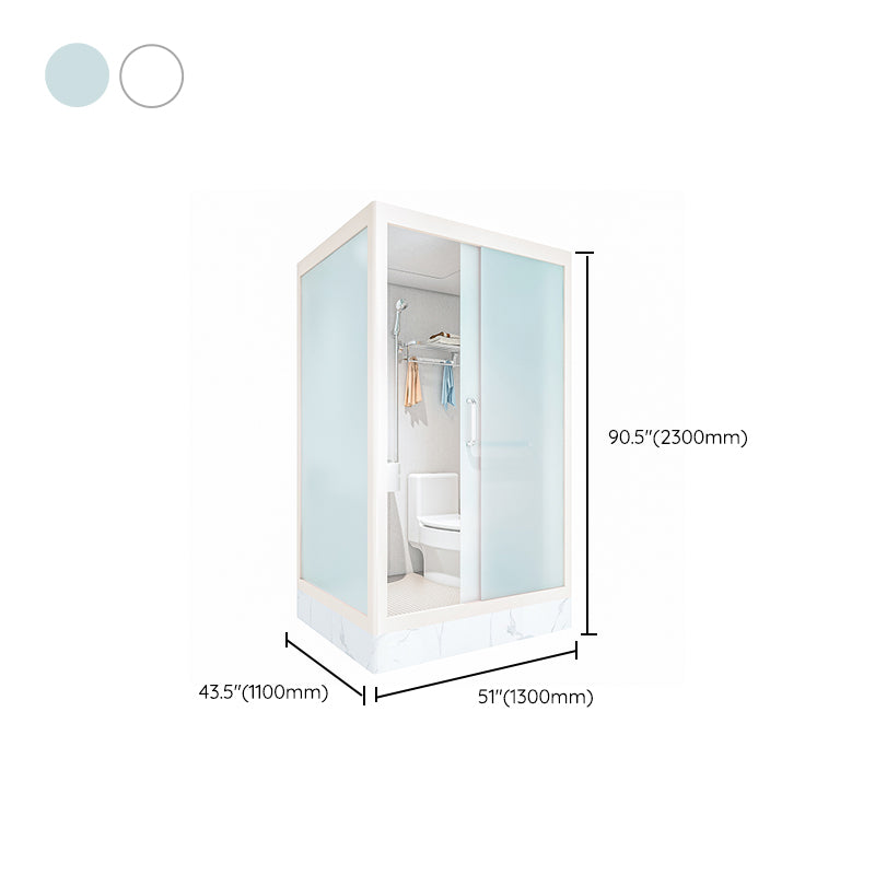 Home Shower Stall Rectangle Shower Stall with Faucet and Rain Shower Clearhalo 'Bathroom Remodel & Bathroom Fixtures' 'Home Improvement' 'home_improvement' 'home_improvement_shower_stalls_enclosures' 'Shower Stalls & Enclosures' 'shower_stalls_enclosures' 'Showers & Bathtubs' 7161478