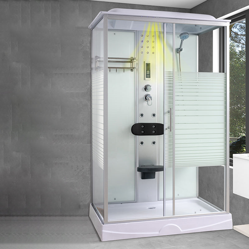 Rectangle Shower Stall Tempered Glass Shower Stall with Towel Bar Clearhalo 'Bathroom Remodel & Bathroom Fixtures' 'Home Improvement' 'home_improvement' 'home_improvement_shower_stalls_enclosures' 'Shower Stalls & Enclosures' 'shower_stalls_enclosures' 'Showers & Bathtubs' 7161480