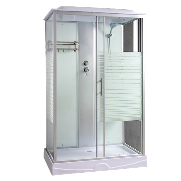 Rectangle Shower Stall Tempered Glass Shower Stall with Towel Bar Drainer & Drain Pipe 否 Clearhalo 'Bathroom Remodel & Bathroom Fixtures' 'Home Improvement' 'home_improvement' 'home_improvement_shower_stalls_enclosures' 'Shower Stalls & Enclosures' 'shower_stalls_enclosures' 'Showers & Bathtubs' 7161486