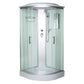Rounded Shower Stall Double Sliding Shower Stall with Rain Shower 否 Clear Glass Clearhalo 'Bathroom Remodel & Bathroom Fixtures' 'Home Improvement' 'home_improvement' 'home_improvement_shower_stalls_enclosures' 'Shower Stalls & Enclosures' 'shower_stalls_enclosures' 'Showers & Bathtubs' 7161572