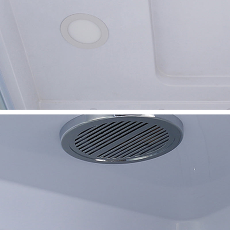 Tempered Glass Shower Stall Black Shower Stall with Towel Bar and Light Clearhalo 'Bathroom Remodel & Bathroom Fixtures' 'Home Improvement' 'home_improvement' 'home_improvement_shower_stalls_enclosures' 'Shower Stalls & Enclosures' 'shower_stalls_enclosures' 'Showers & Bathtubs' 7161746