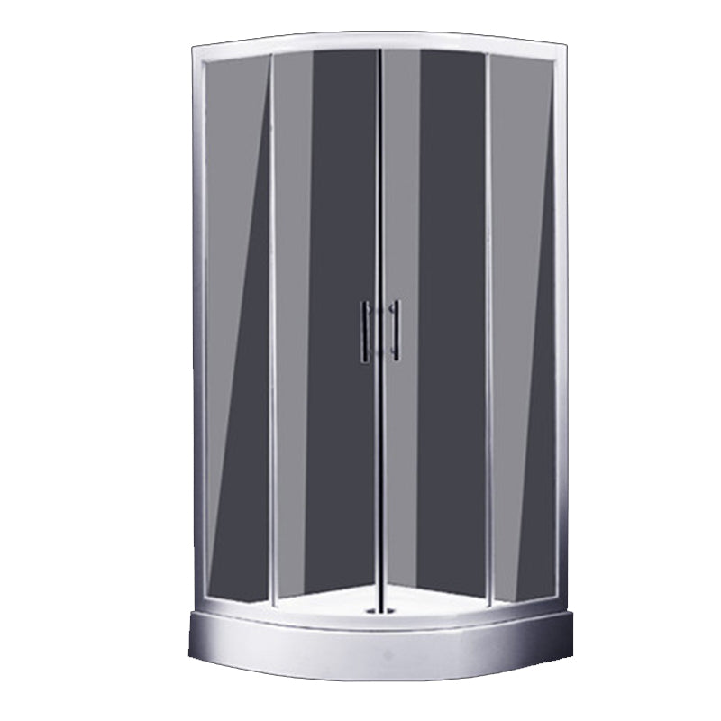 Round Shower Kit Tempered Glass Shower Enclosure with Door Handle Clearhalo 'Bathroom Remodel & Bathroom Fixtures' 'Home Improvement' 'home_improvement' 'home_improvement_shower_stalls_enclosures' 'Shower Stalls & Enclosures' 'shower_stalls_enclosures' 'Showers & Bathtubs' 7161769