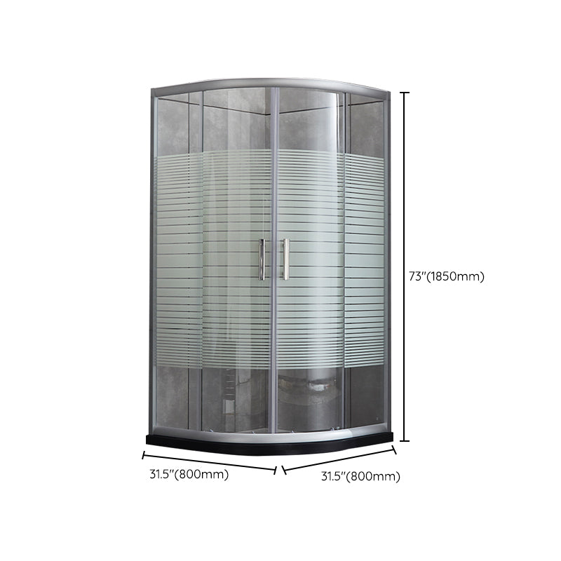 Double Sliding Shower Enclosure Semi-Frameless Corner Shower Enclosure Clearhalo 'Bathroom Remodel & Bathroom Fixtures' 'Home Improvement' 'home_improvement' 'home_improvement_shower_stalls_enclosures' 'Shower Stalls & Enclosures' 'shower_stalls_enclosures' 'Showers & Bathtubs' 7161810