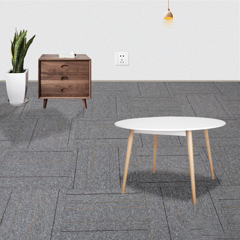 Indoor Carpet Floor Tile Level Loop Non-Skid Fire Resistant Living Room Light Gray Clearhalo 'Carpet Tiles & Carpet Squares' 'carpet_tiles_carpet_squares' 'Flooring 'Home Improvement' 'home_improvement' 'home_improvement_carpet_tiles_carpet_squares' Walls and Ceiling' 7164769