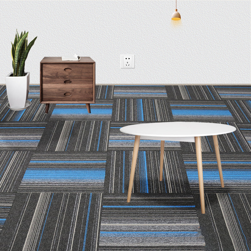 Indoor Carpet Floor Tile Level Loop Non-Skid Fire Resistant Living Room Sky Blue Clearhalo 'Carpet Tiles & Carpet Squares' 'carpet_tiles_carpet_squares' 'Flooring 'Home Improvement' 'home_improvement' 'home_improvement_carpet_tiles_carpet_squares' Walls and Ceiling' 7164778