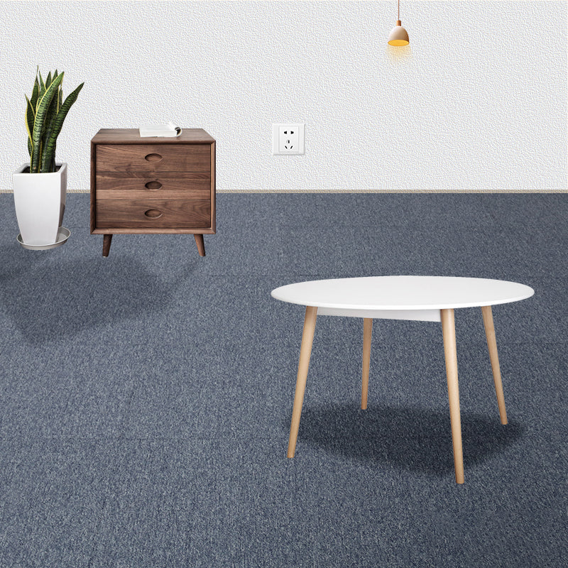 Indoor Carpet Floor Tile Level Loop Non-Skid Fire Resistant Living Room Navy Clearhalo 'Carpet Tiles & Carpet Squares' 'carpet_tiles_carpet_squares' 'Flooring 'Home Improvement' 'home_improvement' 'home_improvement_carpet_tiles_carpet_squares' Walls and Ceiling' 7164782