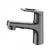 Square Low Arc Sink Faucet with Single Hole Bathroom Brass Sink Faucet Gun Grey Drain Not Included Clearhalo 'Bathroom Remodel & Bathroom Fixtures' 'Bathroom Sink Faucets' 'Bathroom Sinks & Faucet Components' 'bathroom_sink_faucets' 'Home Improvement' 'home_improvement' 'home_improvement_bathroom_sink_faucets' 7164814