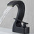 Modern Single Handle Sink Faucet Bathroom Brass Centered Faucet Black Clearhalo 'Bathroom Remodel & Bathroom Fixtures' 'Bathroom Sink Faucets' 'Bathroom Sinks & Faucet Components' 'bathroom_sink_faucets' 'Home Improvement' 'home_improvement' 'home_improvement_bathroom_sink_faucets' 7164820