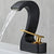 Modern Single Handle Sink Faucet Bathroom Brass Centered Faucet Black-Gold Clearhalo 'Bathroom Remodel & Bathroom Fixtures' 'Bathroom Sink Faucets' 'Bathroom Sinks & Faucet Components' 'bathroom_sink_faucets' 'Home Improvement' 'home_improvement' 'home_improvement_bathroom_sink_faucets' 7164831