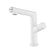 Modern Single Handle Sink Faucet Brass Square Bathroom Faucet White Clearhalo 'Bathroom Remodel & Bathroom Fixtures' 'Bathroom Sink Faucets' 'Bathroom Sinks & Faucet Components' 'bathroom_sink_faucets' 'Home Improvement' 'home_improvement' 'home_improvement_bathroom_sink_faucets' 7164857