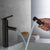 Swivel Spout Bathroom Sink Faucet with Single Handle Brass Faucet Black Low Style Clearhalo 'Bathroom Remodel & Bathroom Fixtures' 'Bathroom Sink Faucets' 'Bathroom Sinks & Faucet Components' 'bathroom_sink_faucets' 'Home Improvement' 'home_improvement' 'home_improvement_bathroom_sink_faucets' 7164904