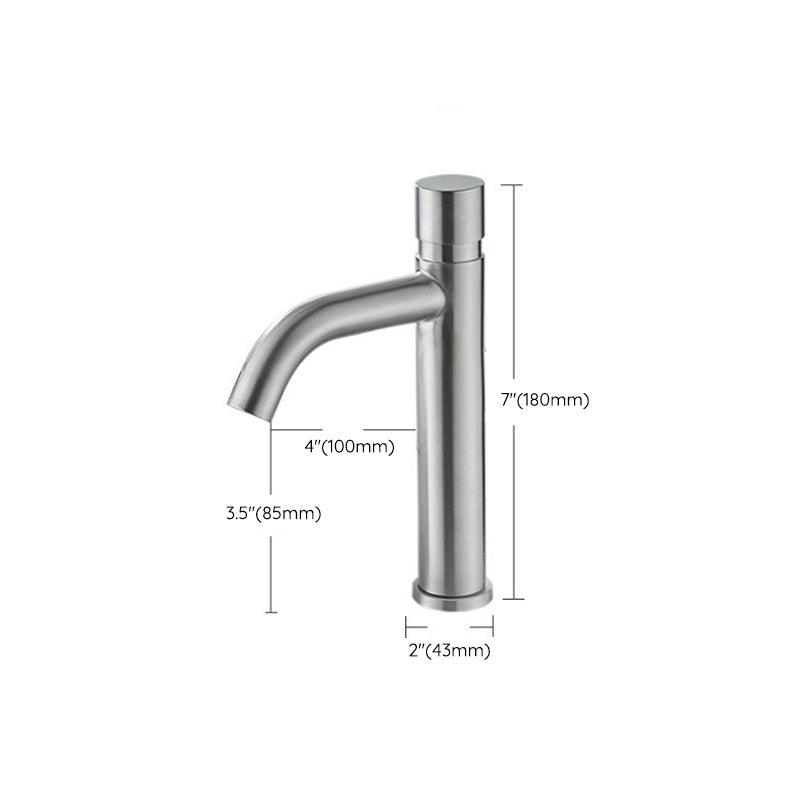 Modern Low Arc Sink Faucet with Single Handle Bathroom Sink Faucet Clearhalo 'Bathroom Remodel & Bathroom Fixtures' 'Bathroom Sink Faucets' 'Bathroom Sinks & Faucet Components' 'bathroom_sink_faucets' 'Home Improvement' 'home_improvement' 'home_improvement_bathroom_sink_faucets' 7164985