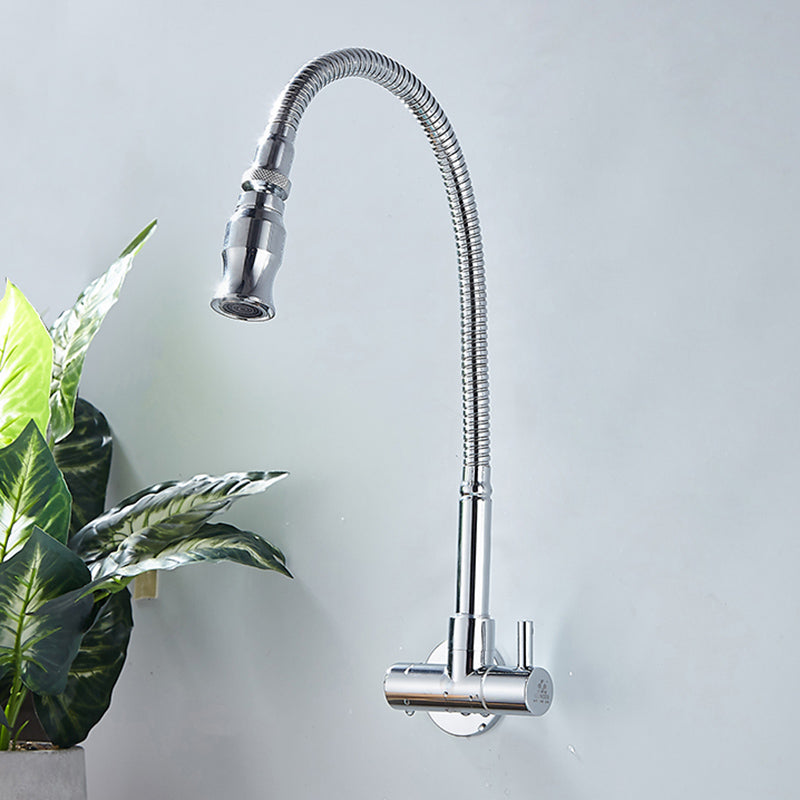 Modern Wall Mounted Bar Faucet Single Lever High Profile Kitchen Faucet Copper Clearhalo 'Home Improvement' 'home_improvement' 'home_improvement_kitchen_faucets' 'Kitchen Faucets' 'Kitchen Remodel & Kitchen Fixtures' 'Kitchen Sinks & Faucet Components' 'kitchen_faucets' 7165168