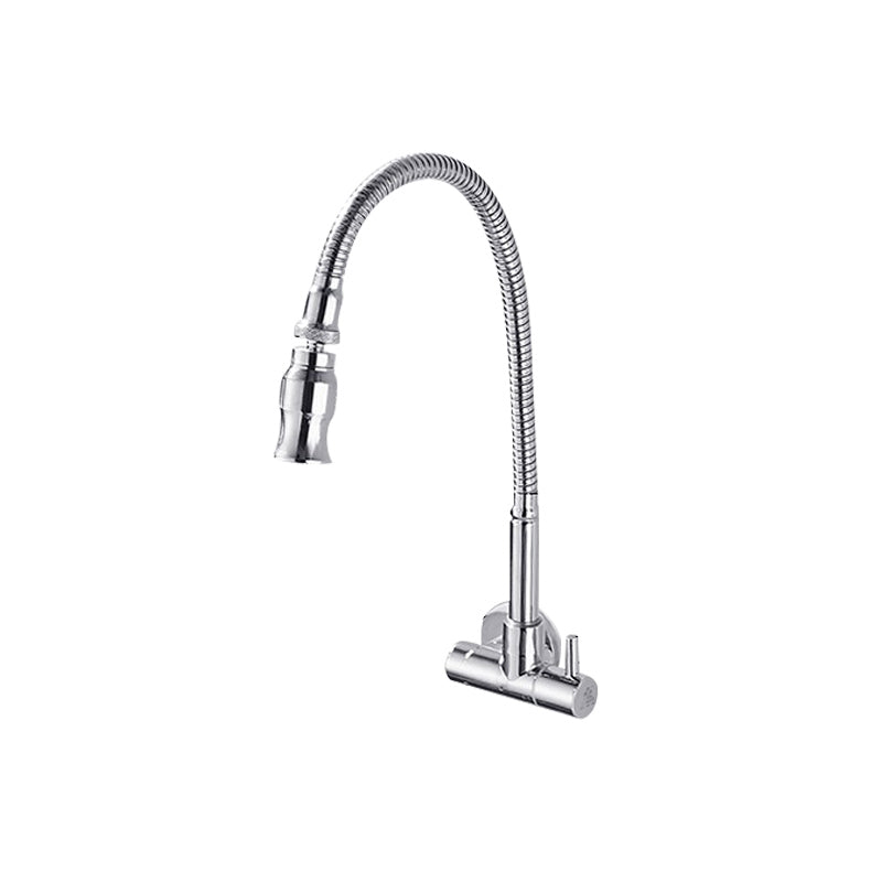 Modern Wall Mounted Bar Faucet Single Lever High Profile Kitchen Faucet Clearhalo 'Home Improvement' 'home_improvement' 'home_improvement_kitchen_faucets' 'Kitchen Faucets' 'Kitchen Remodel & Kitchen Fixtures' 'Kitchen Sinks & Faucet Components' 'kitchen_faucets' 7165173