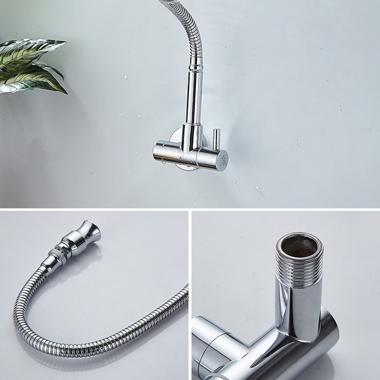 Modern Wall Mounted Bar Faucet Single Lever High Profile Kitchen Faucet Clearhalo 'Home Improvement' 'home_improvement' 'home_improvement_kitchen_faucets' 'Kitchen Faucets' 'Kitchen Remodel & Kitchen Fixtures' 'Kitchen Sinks & Faucet Components' 'kitchen_faucets' 7165174