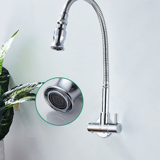 Modern Wall Mounted Bar Faucet Single Lever High Profile Kitchen Faucet Clearhalo 'Home Improvement' 'home_improvement' 'home_improvement_kitchen_faucets' 'Kitchen Faucets' 'Kitchen Remodel & Kitchen Fixtures' 'Kitchen Sinks & Faucet Components' 'kitchen_faucets' 7165176