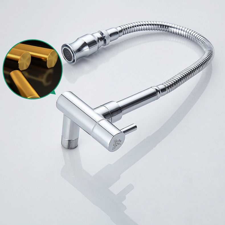 Modern Wall Mounted Bar Faucet Single Lever High Profile Kitchen Faucet Clearhalo 'Home Improvement' 'home_improvement' 'home_improvement_kitchen_faucets' 'Kitchen Faucets' 'Kitchen Remodel & Kitchen Fixtures' 'Kitchen Sinks & Faucet Components' 'kitchen_faucets' 7165177