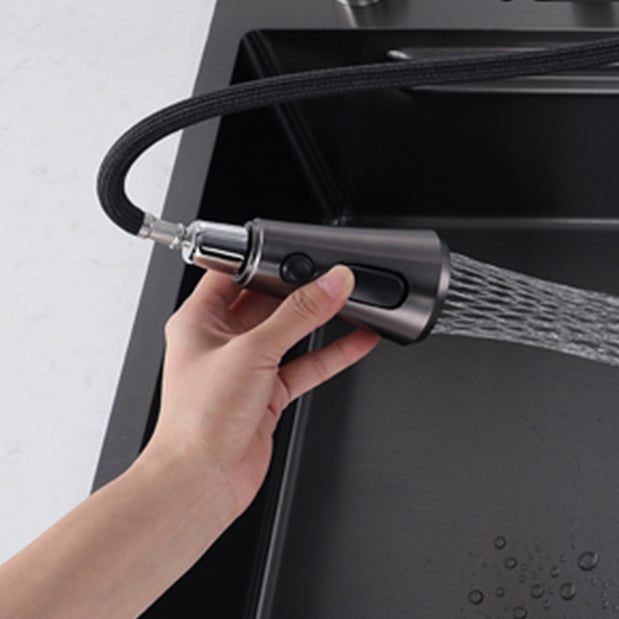 Modern Style Kitchen Sink Noise-cancelling Design Kitchen Double Sink Clearhalo 'Home Improvement' 'home_improvement' 'home_improvement_kitchen_sinks' 'Kitchen Remodel & Kitchen Fixtures' 'Kitchen Sinks & Faucet Components' 'Kitchen Sinks' 'kitchen_sinks' 7165350