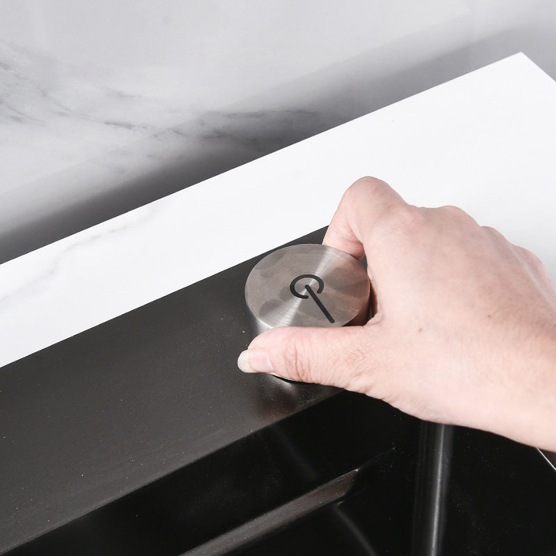 Contemporary Style Kitchen Sink Stainless Steel Kitchen Sink with Cutting Board Clearhalo 'Home Improvement' 'home_improvement' 'home_improvement_kitchen_sinks' 'Kitchen Remodel & Kitchen Fixtures' 'Kitchen Sinks & Faucet Components' 'Kitchen Sinks' 'kitchen_sinks' 7165390