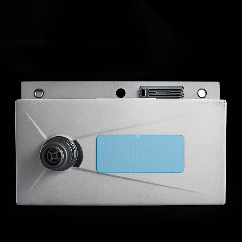 Contemporary Style Kitchen Sink Stainless Steel Kitchen Sink with Cutting Board Clearhalo 'Home Improvement' 'home_improvement' 'home_improvement_kitchen_sinks' 'Kitchen Remodel & Kitchen Fixtures' 'Kitchen Sinks & Faucet Components' 'Kitchen Sinks' 'kitchen_sinks' 7165397