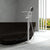 Floor Mounted Copper Freestanding Tub Filler Freestanding Round Tub Filler Trim White Clearhalo 'Bathroom Remodel & Bathroom Fixtures' 'Bathtub Faucets' 'bathtub_faucets' 'Home Improvement' 'home_improvement' 'home_improvement_bathtub_faucets' 7165446