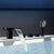 Modern Deck Mounted Metal Tub Faucet Trim Fixed Tub Faucet Trim Black Clearhalo 'Bathroom Remodel & Bathroom Fixtures' 'Bathtub Faucets' 'bathtub_faucets' 'Home Improvement' 'home_improvement' 'home_improvement_bathtub_faucets' 7165455