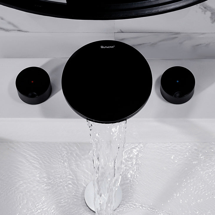 Modern Deck Mounted Metal Tub Faucet Trim Fixed Tub Faucet Trim Clearhalo 'Bathroom Remodel & Bathroom Fixtures' 'Bathtub Faucets' 'bathtub_faucets' 'Home Improvement' 'home_improvement' 'home_improvement_bathtub_faucets' 7165462