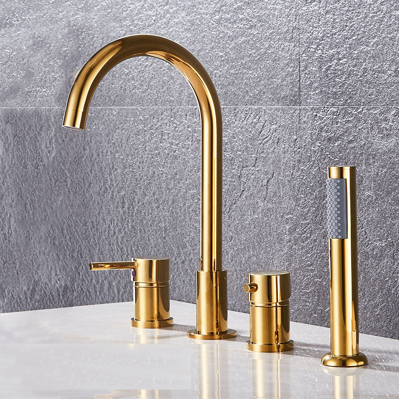 Modern Style Roman Tub Faucet Deck-Mount Copper Roman Tub Faucet ...
