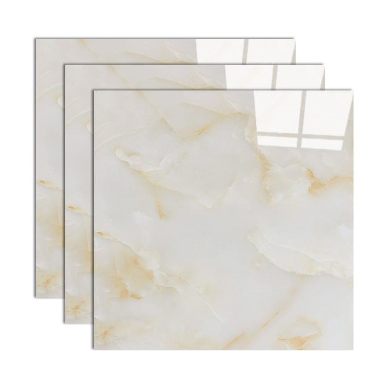 Waterproof Square Wall Tile Straight Edge Modern Style Wall Tile White-Yellow 31"L x 31"W x 0.4"H Clearhalo 'Floor Tiles & Wall Tiles' 'floor_tiles_wall_tiles' 'Flooring 'Home Improvement' 'home_improvement' 'home_improvement_floor_tiles_wall_tiles' Walls and Ceiling' 7165723