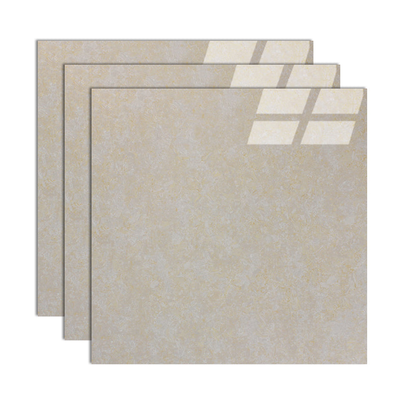 Modern Style Square Floor Tile Pure Color Straight Edge Waterproof Polished Floor Tile Beige 31"L x 31"W Clearhalo 'Floor Tiles & Wall Tiles' 'floor_tiles_wall_tiles' 'Flooring 'Home Improvement' 'home_improvement' 'home_improvement_floor_tiles_wall_tiles' Walls and Ceiling' 7165787