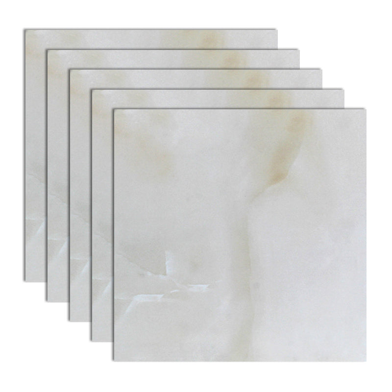 Contemporary Style Floor Tile Straight Edge Square Waterproof Floor Tile Light White Yellow Clearhalo 'Floor Tiles & Wall Tiles' 'floor_tiles_wall_tiles' 'Flooring 'Home Improvement' 'home_improvement' 'home_improvement_floor_tiles_wall_tiles' Walls and Ceiling' 7165959