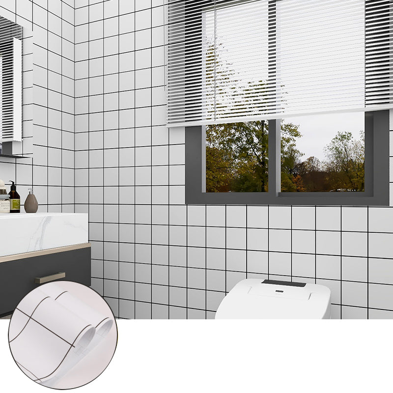 Square Grid Mosaic Tile Waterproof Peel and Stick Tile for Backsplash Wall White Clearhalo 'Flooring 'Home Improvement' 'home_improvement' 'home_improvement_peel_stick_blacksplash' 'Peel & Stick Backsplash Tile' 'peel_stick_blacksplash' 'Walls & Ceilings' Walls and Ceiling' 7165990