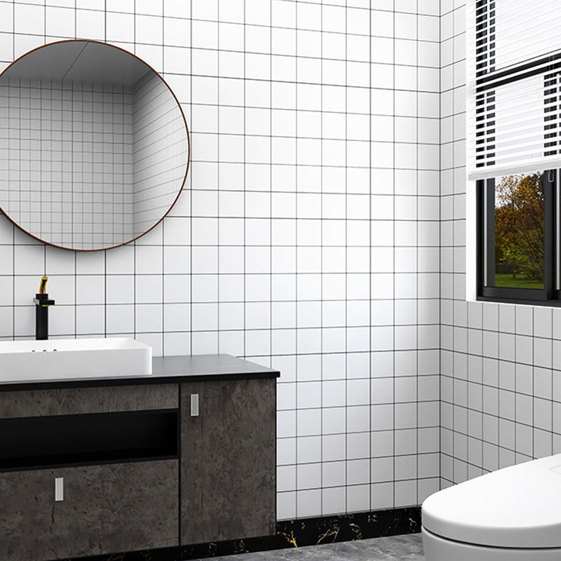 Square Grid Mosaic Tile Waterproof Peel and Stick Tile for Backsplash Wall Clearhalo 'Flooring 'Home Improvement' 'home_improvement' 'home_improvement_peel_stick_blacksplash' 'Peel & Stick Backsplash Tile' 'peel_stick_blacksplash' 'Walls & Ceilings' Walls and Ceiling' 7166006