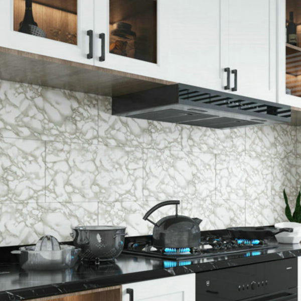 Single Tile Wallpaper Rectangular Peel and Stick Backsplash with Stain Resistant White-Brown 100-Piece Set Clearhalo 'Flooring 'Home Improvement' 'home_improvement' 'home_improvement_peel_stick_blacksplash' 'Peel & Stick Backsplash Tile' 'peel_stick_blacksplash' 'Walls & Ceilings' Walls and Ceiling' 7166160