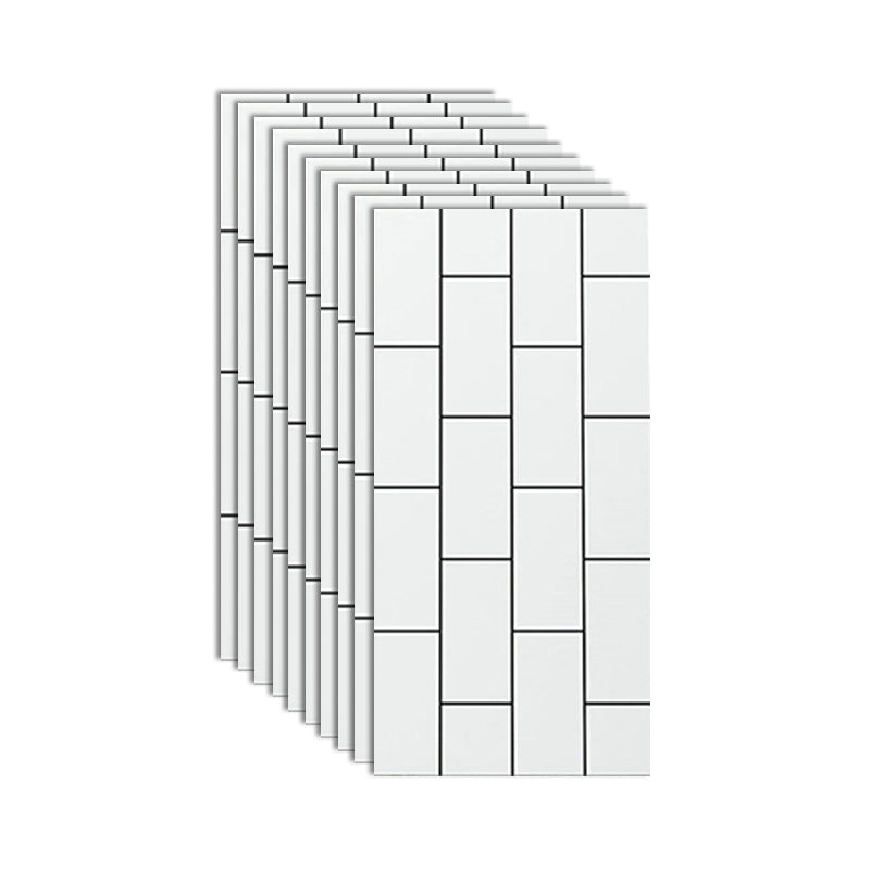 Single Tile Wallpaper Rectangular Peel and Stick Backsplash with Stain Resistant White Clearhalo 'Flooring 'Home Improvement' 'home_improvement' 'home_improvement_peel_stick_blacksplash' 'Peel & Stick Backsplash Tile' 'peel_stick_blacksplash' 'Walls & Ceilings' Walls and Ceiling' 7166165