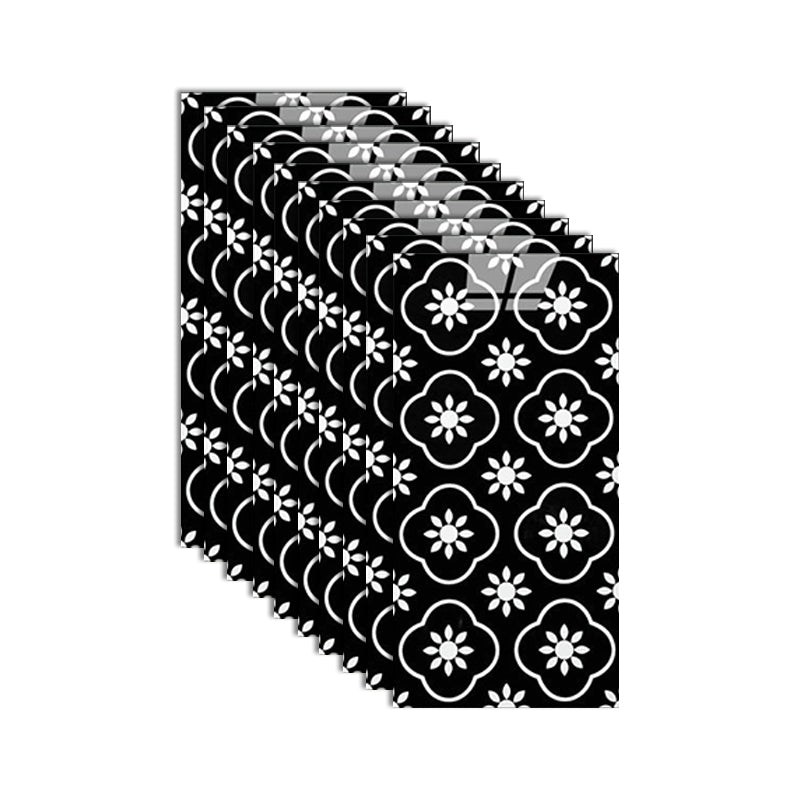 Single Tile Wallpaper Rectangular Peel and Stick Backsplash with Stain Resistant Black-White Clearhalo 'Flooring 'Home Improvement' 'home_improvement' 'home_improvement_peel_stick_blacksplash' 'Peel & Stick Backsplash Tile' 'peel_stick_blacksplash' 'Walls & Ceilings' Walls and Ceiling' 7166179