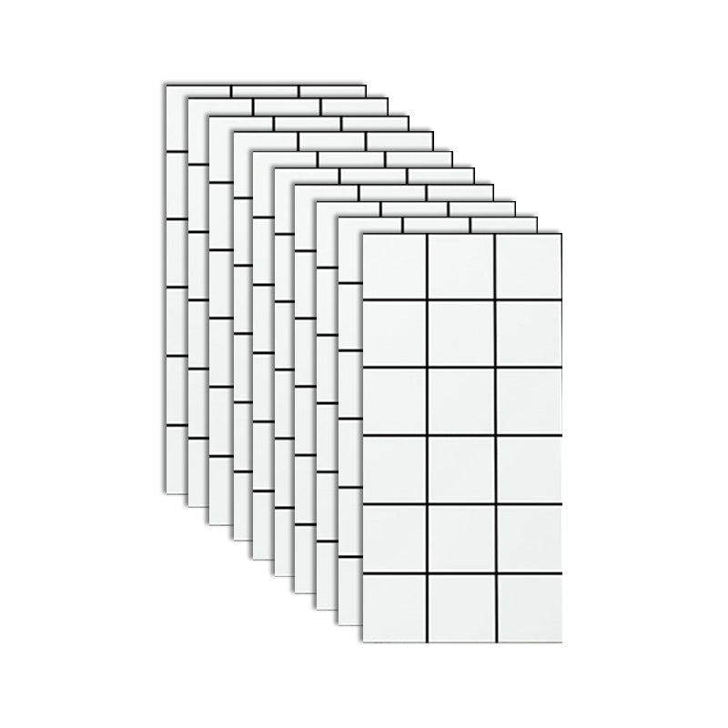 Single Tile Wallpaper Rectangular Peel and Stick Backsplash with Stain Resistant White Plaid Clearhalo 'Flooring 'Home Improvement' 'home_improvement' 'home_improvement_peel_stick_blacksplash' 'Peel & Stick Backsplash Tile' 'peel_stick_blacksplash' 'Walls & Ceilings' Walls and Ceiling' 7166184